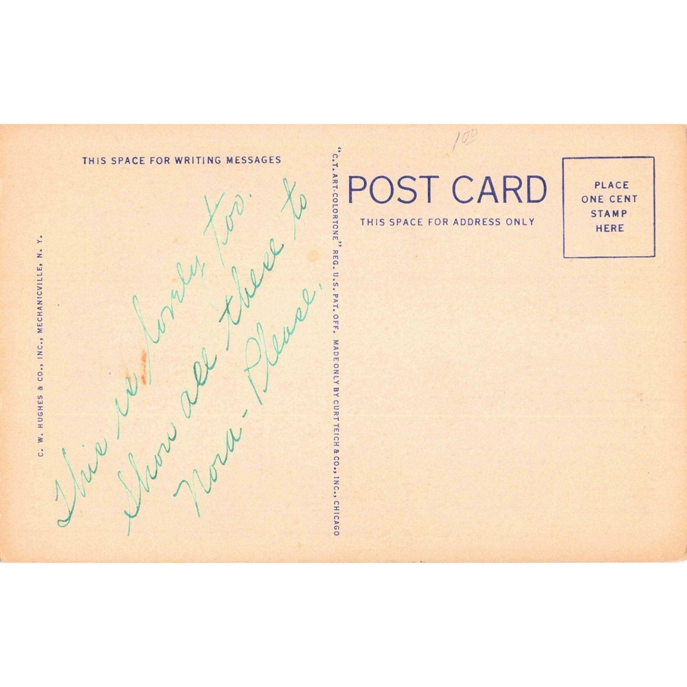 Vintage Massachusetts State War Memorial Beacon Mount Greylock Linen Postcard VG - Picture 2 of 2